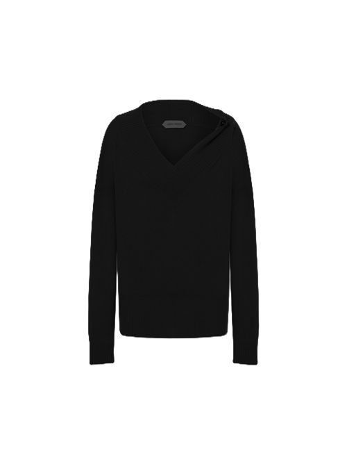 Maglione in puro cashmere con spilla piercing Alberta Ferretti Alberta Ferretti | 252U_090666050555 NERO